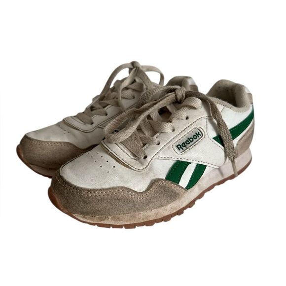 Reebok White and Green Classic Sneakers Retro Design - Picture 1 of 7